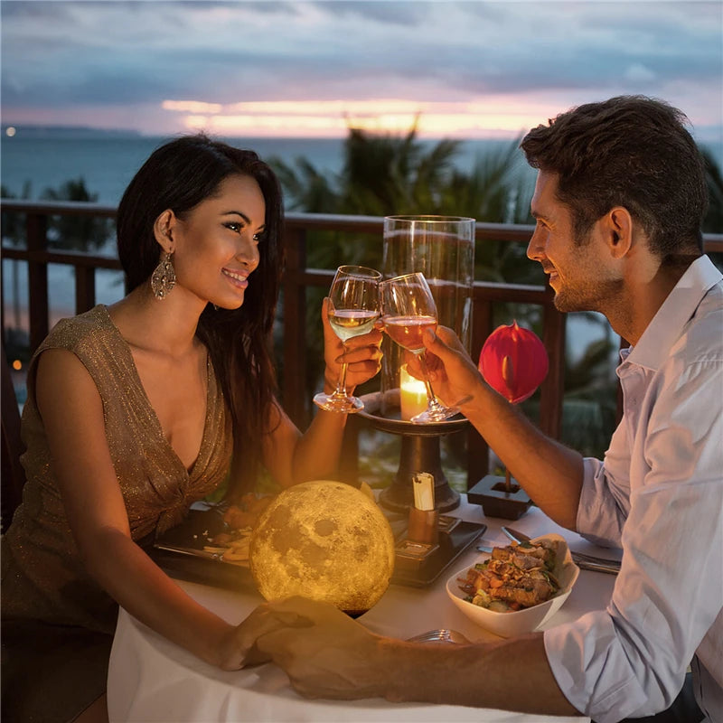 Lewitująca Lampa Księżycowa 3D LED