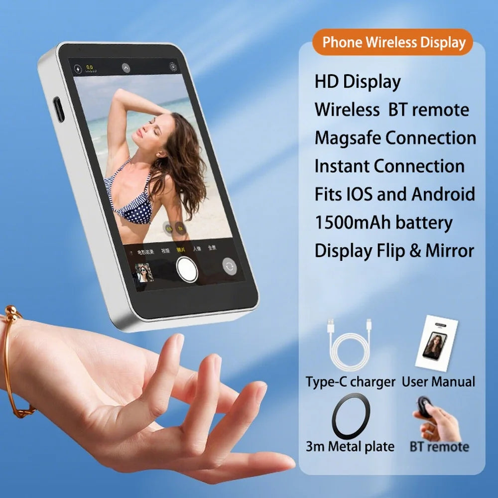 Magnetyczny Projektor Ekranu Smartfona Full HD - Zestaw Vlog z Bluetooth