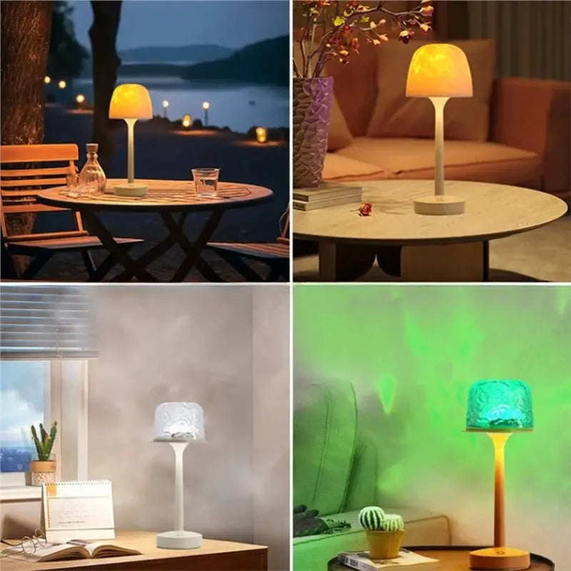 Bezprzewodowa Lampa Prysznicowa - 16 Kolorów z Projektorem Wodnym, Ładowana, Dotykowa z Pilotem