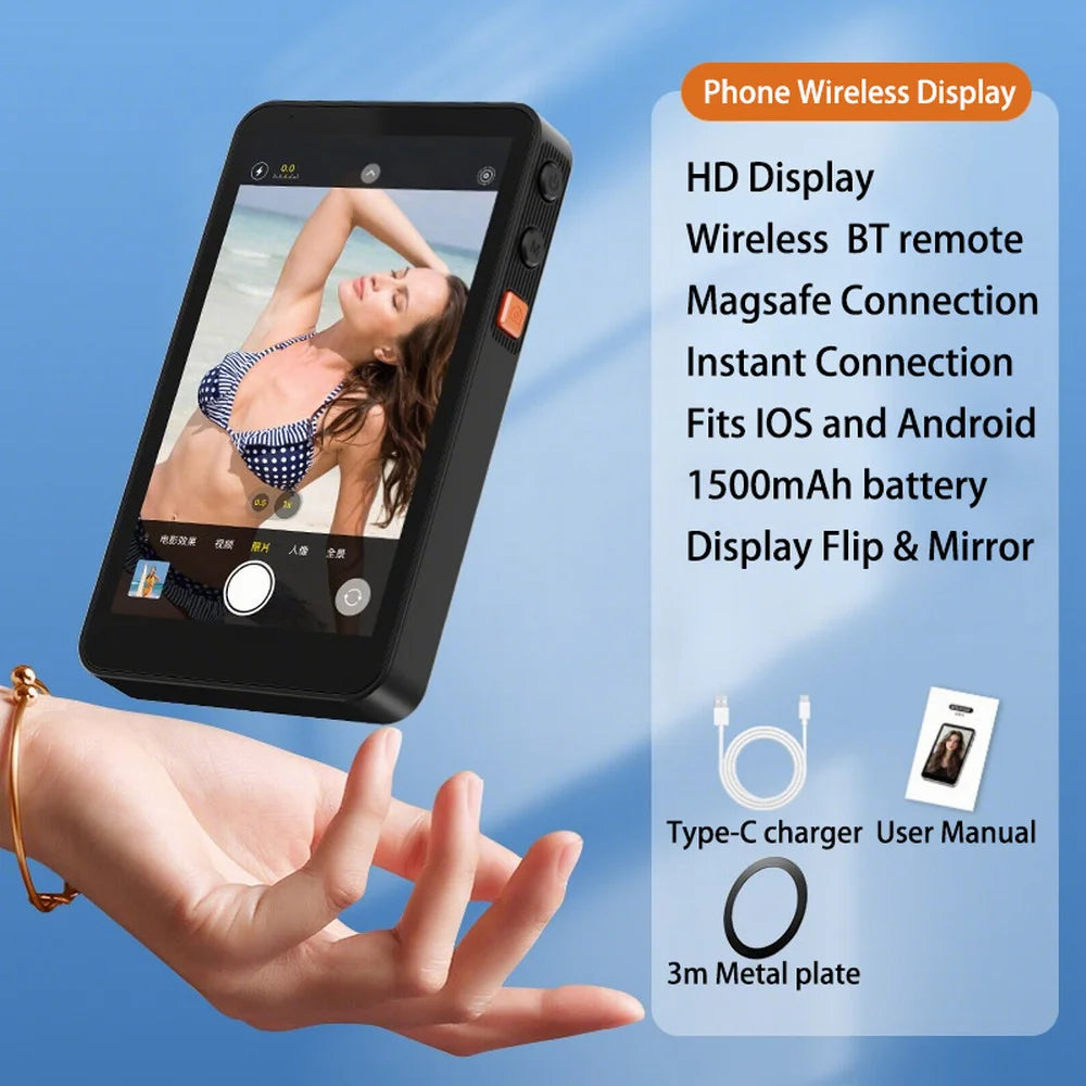 Magnetyczny Projektor Ekranu Smartfona Full HD - Zestaw Vlog z Bluetooth