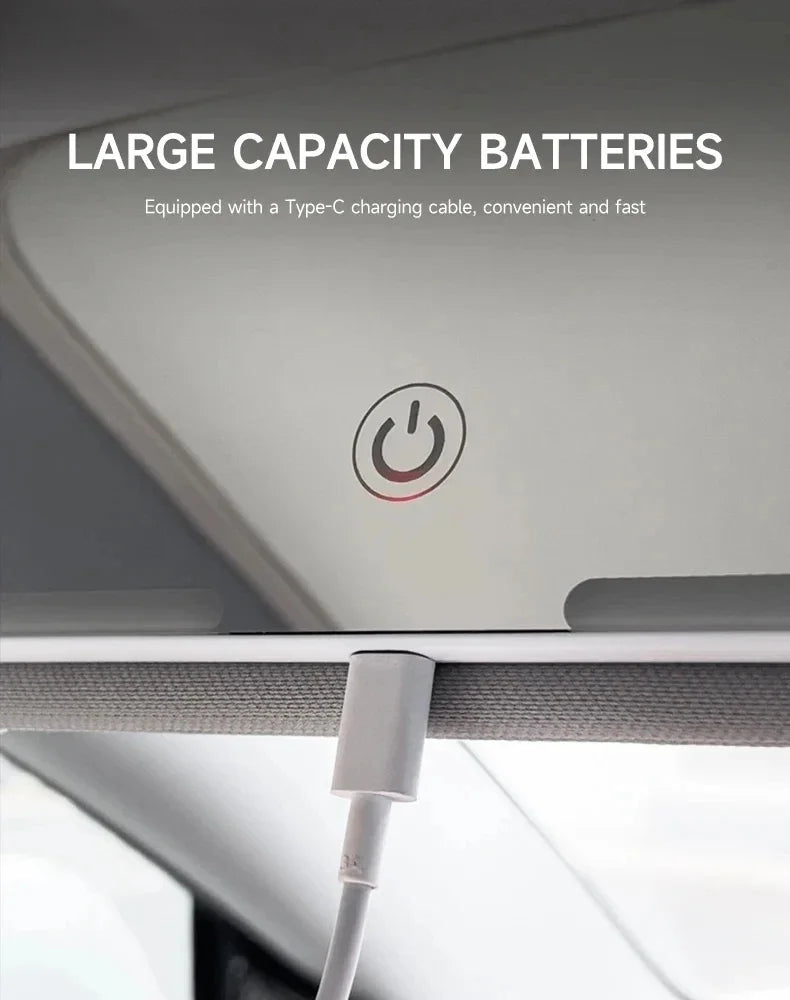 Lusterko Kosmetyczne LED do Samochodu - Uniwersalne Lusterko do Makijażu z Podświetleniem