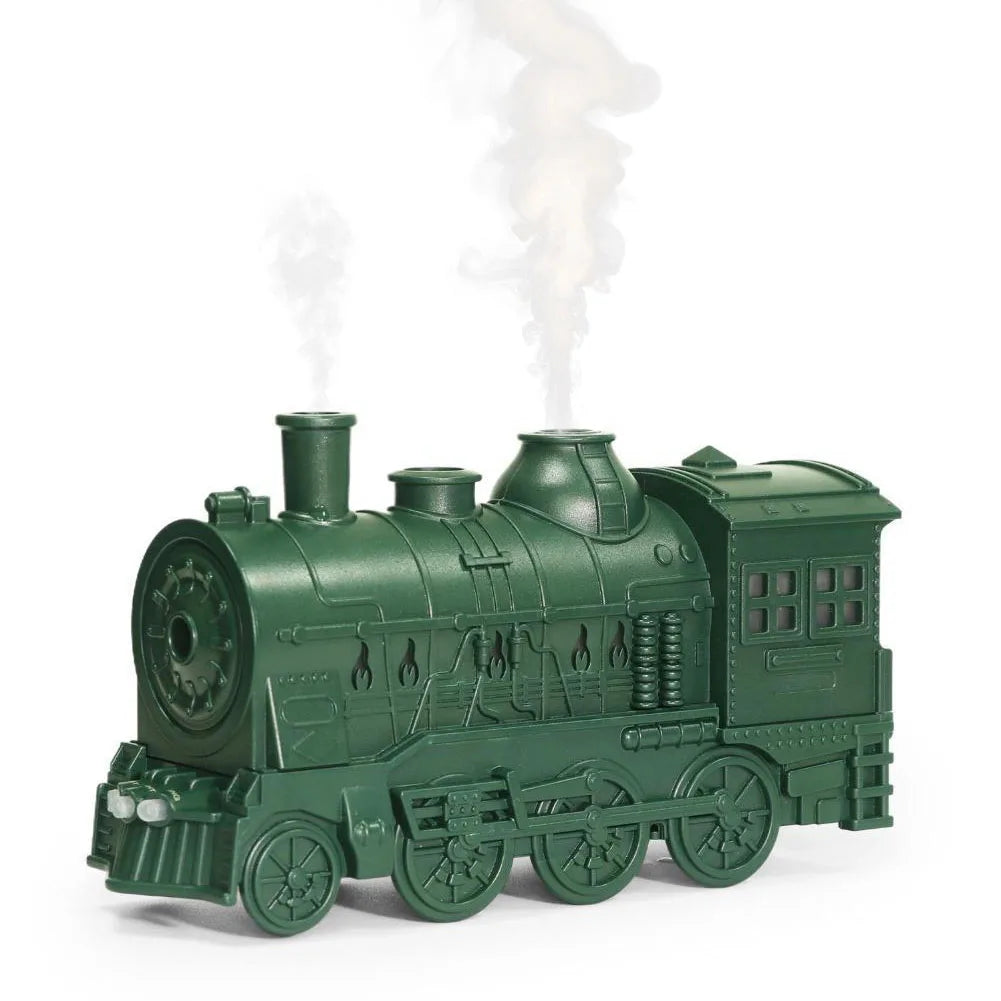 Retro Nawilżacz Powietrza w Kształcie Pociągu z Pilotem - Ultradźwiękowy Dyfuzor Olejków 300ml