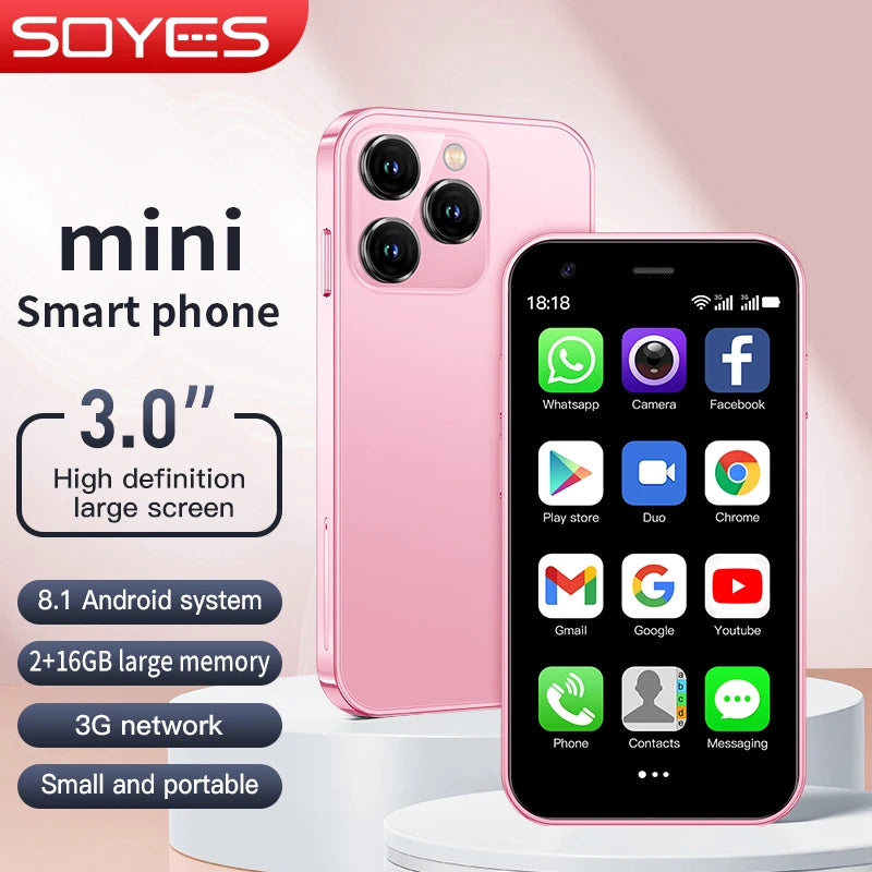 Mini Telefon SOYES XS15 - 3.0 cala, 16GB ROM, 2GB RAM, Dual SIM, Android