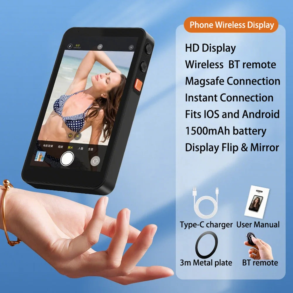 Magnetyczny Projektor Ekranu Smartfona Full HD - Zestaw Vlog z Bluetooth