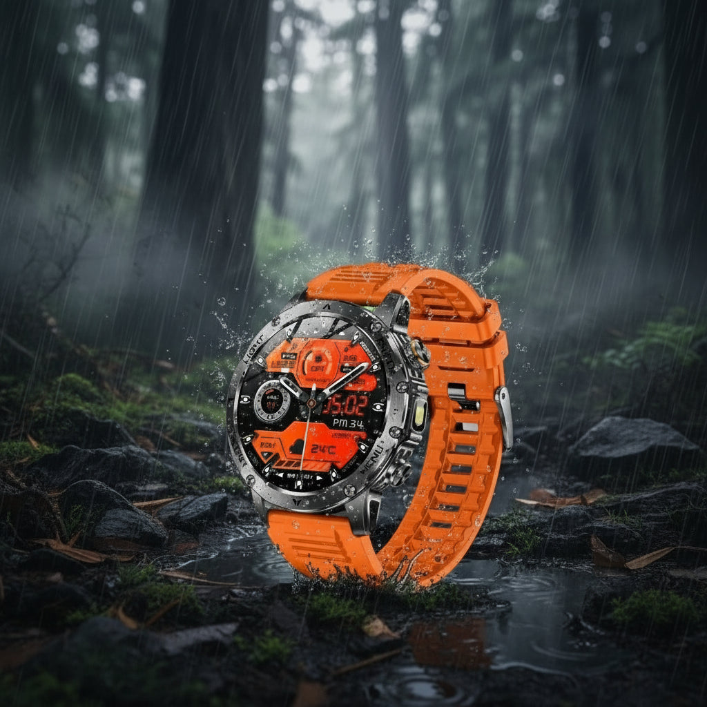 Smartwatch Wojskowy 2025 - 10ATM, Latarka, Połączenia