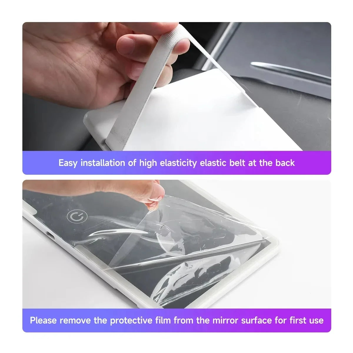 Lusterko Kosmetyczne LED do Samochodu - Uniwersalne Lusterko do Makijażu z Podświetleniem