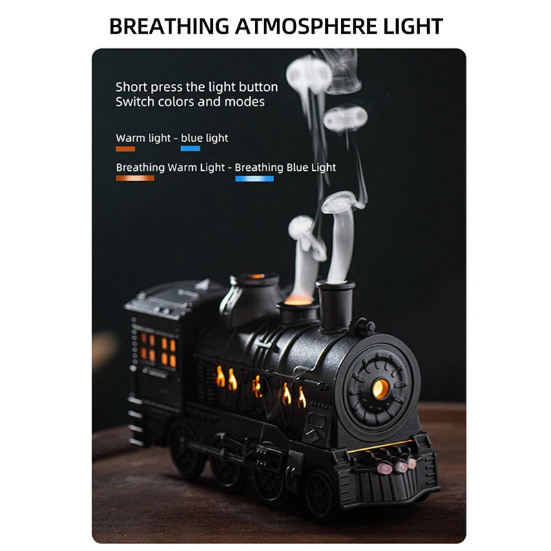 Nawilżacz powietrza w kształcie pociągu 300ml, dyfuzor aromatyczny USB, ultradźwiękowy oczyszczacz powietrza do domu i biura