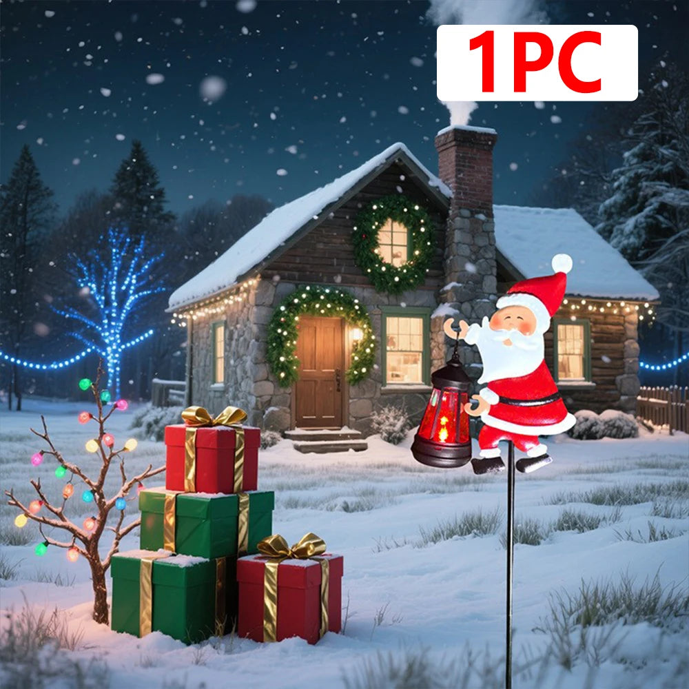 Solarne Lampki Świąteczne Mikołaj - Dekoracja Ogrodowa LED