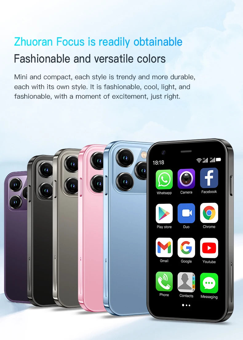 Mini Telefon SOYES XS15 - 3.0 cala, 16GB ROM, 2GB RAM, Dual SIM, Android